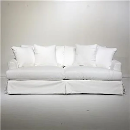 White Slipcovered Sofa in Performance Fabric